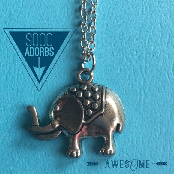 (K2) Elephant Necklace - Picture 1 of 4